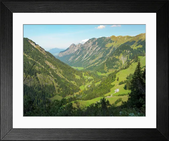 Framed Print : Valley Stillachtal near Oberstdorf in the Allgau. Germany, Bavaria Date: 01-10-2020