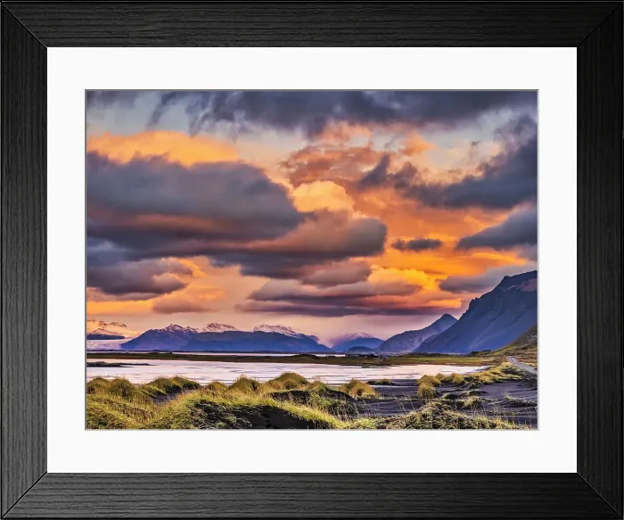 Framed Print : Stokksnes Lagoon, Iceland Date: 01-10-2021 Framed Print : Stokksnes Lagoon, Iceland Date: 01-10-2021