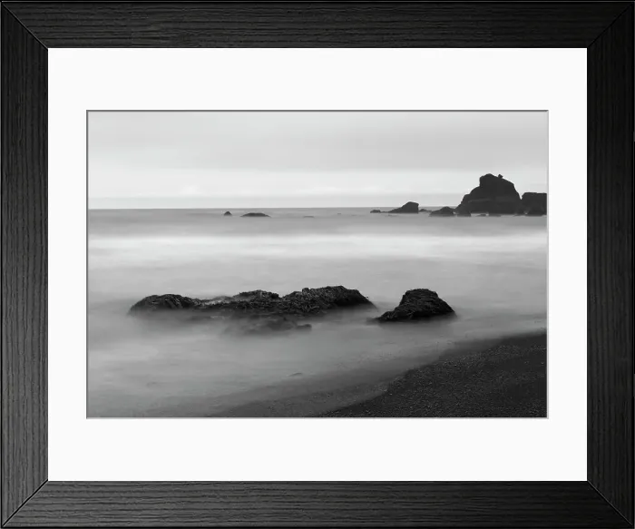 Framed Print : Basalt sea stacks in the ocean, Vik, Iceland Date: 22-07-2017