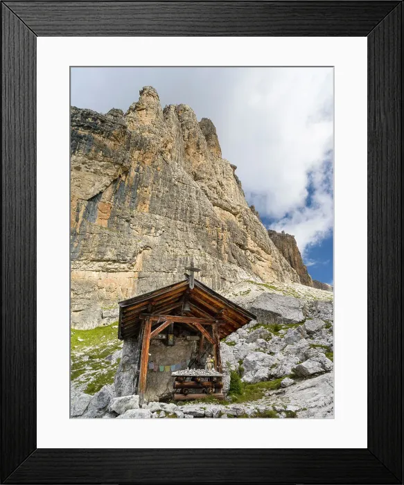 Framed Print : Chapel of Rifugio Tuckett e Sella. The Brenta Dolomites, UNESCO World Heritage Site. Italy, Trentino, Val Rendena. (Editorial Use Only) Date: 17-09-2020 Framed Print : Chapel of Rifugio Tuckett e Sella. The Brenta Dolomites, UNESCO World Heritage Site. Italy, Trentino, Val Rendena. (Editorial Use Only) Date: 17-09-2020