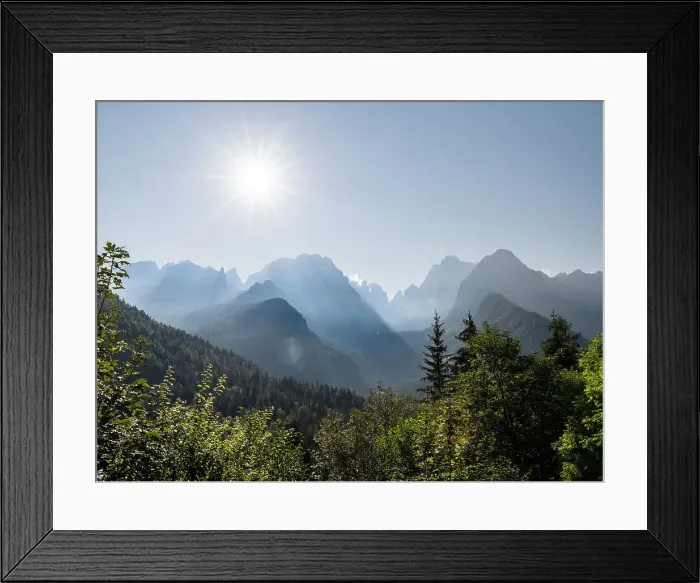 Framed Print : View from Val Rendena towards the Brenta Dolomites, UNESCO World Heritage Site. Italy, Trentino, Val Rendena Date: 18-09-2020 Framed Print : View from Val Rendena towards the Brenta Dolomites, UNESCO World Heritage Site. Italy, Trentino, Val Rendena Date: 18-09-2020