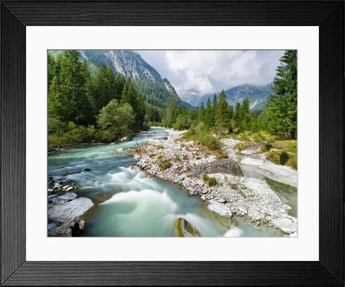 Framed Print : River Sarca. Val di Genova in the Parco Naturale Adamello, Brenta, Trentino, Italy, Val Rendena Date: 20-09-2020 Framed Print : River Sarca. Val di Genova in the Parco Naturale Adamello, Brenta, Trentino, Italy, Val Rendena Date: 20-09-2020