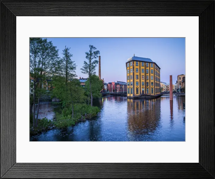 Framed Print : Sweden, Norrkoping, early Swedish industrial town, Arbetets Museum, Museum of Work in former early 20th century mill building, dusk Date: 16-05-2019 Framed Print : Sweden, Norrkoping, early Swedish industrial town, Arbetets Museum, Museum of Work in former early 20th century mill building, dusk Date: 16-05-2019