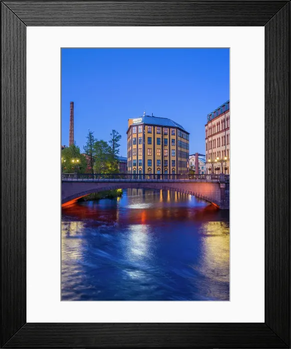 Framed Print : Sweden, Norrkoping, early Swedish industrial town, Arbetets Museum, Museum of Work in former early 20th century mill building, dusk Date: 16-05-2019 Framed Print : Sweden, Norrkoping, early Swedish industrial town, Arbetets Museum, Museum of Work in former early 20th century mill building, dusk Date: 16-05-2019