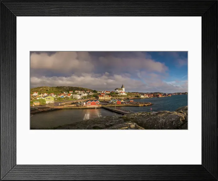 Framed Print : Sweden, Bohuslan, Tjorn Island, Skarhamn, town skyline with Skarhamn church, sunset Date: 30-05-2019 Framed Print : Sweden, Bohuslan, Tjorn Island, Skarhamn, town skyline with Skarhamn church, sunset Date: 30-05-2019