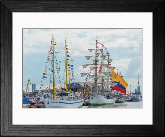 Framed Print : Tall sailboats in the harbor during Klaipeda Sea Festival, Klaipeda, Lithuania Date: 26-07-2019 Framed Print : Tall sailboats in the harbor during Klaipeda Sea Festival, Klaipeda, Lithuania Date: 26-07-2019