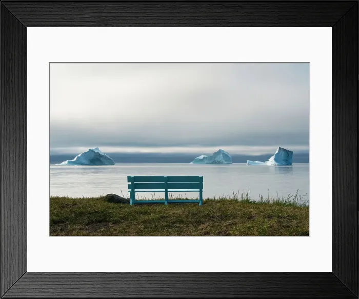 Framed Print : Floating iceberg in the fjord, Qeqertarsuaq, Greenland Date: 06-08-2017