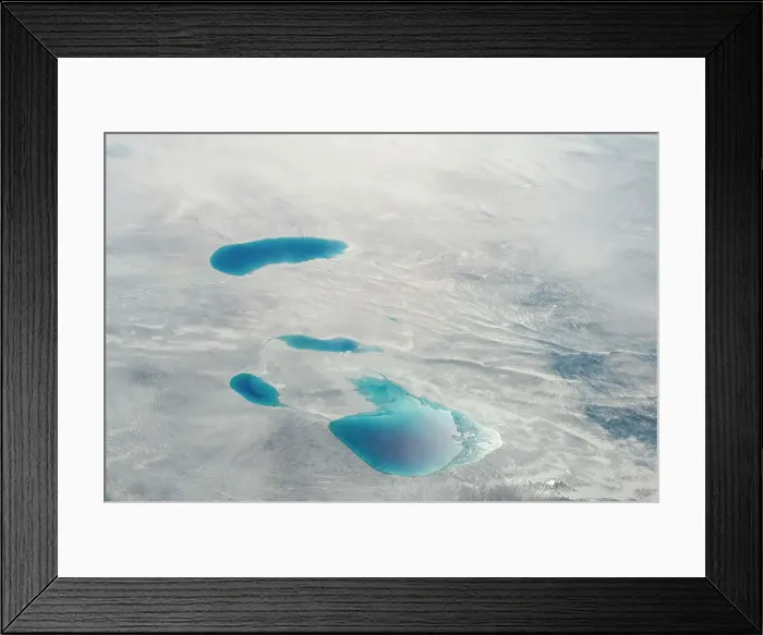 Framed Print : Aerial view of ice sheet, Greenland Date: 07-08-2017