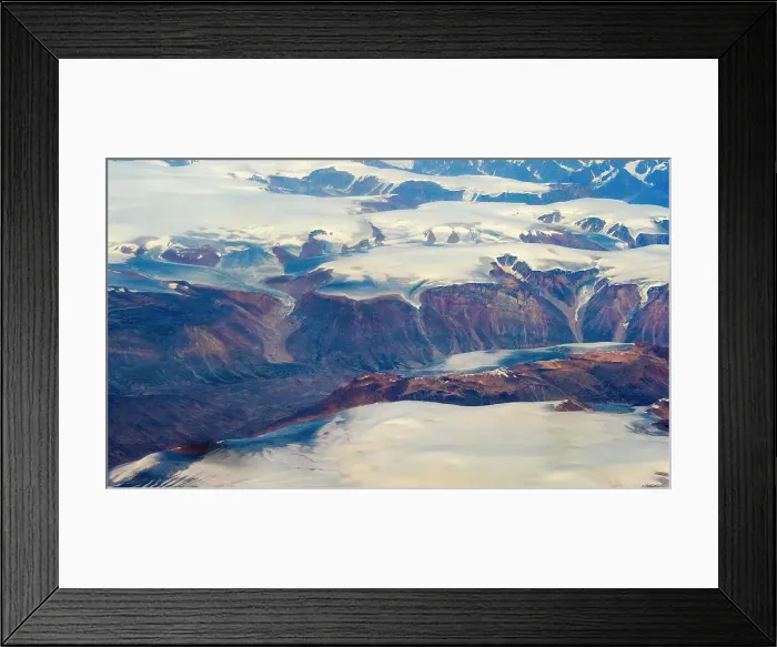 Framed Print : Aerial view of Greenland Date: 03-08-2019