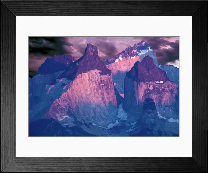 Framed Print : Chile, Patagonia. Torres del Paine National Park at sunrise. Date: 21-01-2012 Framed Print : Chile, Patagonia. Torres del Paine National Park at sunrise. Date: 21-01-2012