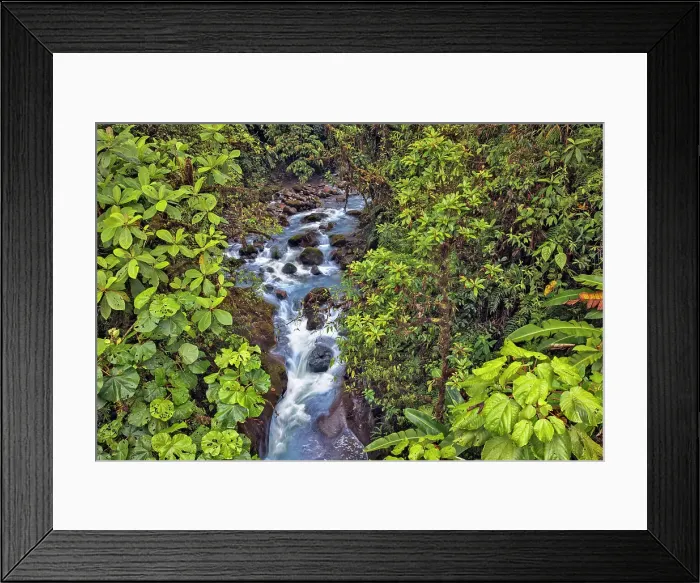 Framed Print : Small stream or creek, Costa Rica Date: 19-03-2011