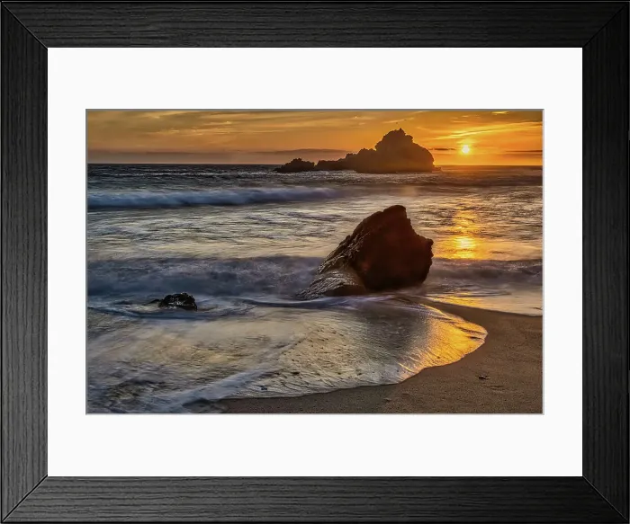 Framed Print : Pfeiffer Beach, Big Sur, California. Date: 07-04-2021