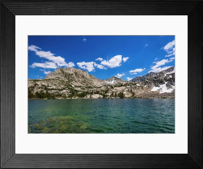 Framed Print : Treasure Lake under the Sierra Crest, John Muir Wilderness, Sierra Nevada Mountains, California, USA. Date: 22-06-2021