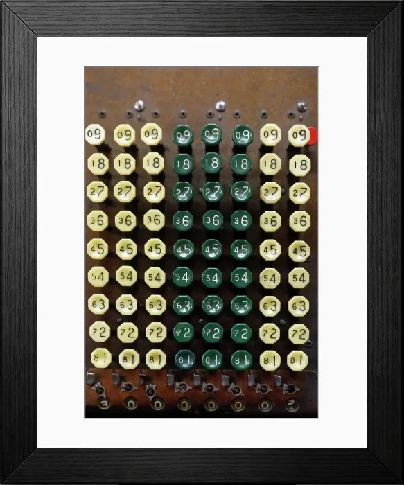 Framed Print : Durango, Colorado, USA. Durango and Silverton Narrow Gauge Train, Station and Museum. Numbered control board. Date: 30-04-2018 Framed Print : Durango, Colorado, USA. Durango and Silverton Narrow Gauge Train, Station and Museum. Numbered control board. Date: 30-04-2018