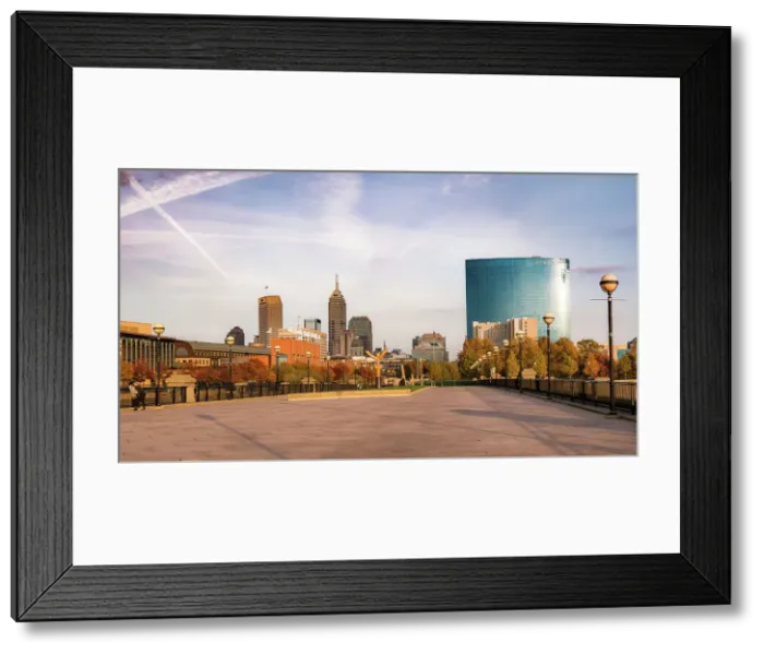 Framed Print : Downtown Indianapolis, White River State Park, Indianapolis, Indiana, USA. Date: 03-11-2018 Framed Print : Downtown Indianapolis, White River State Park, Indianapolis, Indiana, USA. Date: 03-11-2018