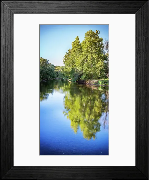 Framed Print : Tippecanoe River reflections, Tippecanoe State Park, Indiana, USA. Date: 22-09-2018 Framed Print : Tippecanoe River reflections, Tippecanoe State Park, Indiana, USA. Date: 22-09-2018
