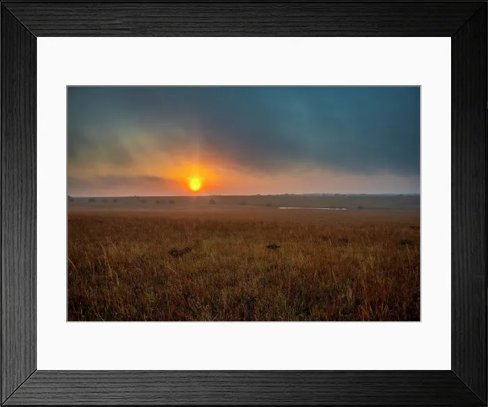 Framed Print : Sunrise in the Flint Hills of Kansas Date: 10-10-2020 Framed Print : Sunrise in the Flint Hills of Kansas Date: 10-10-2020