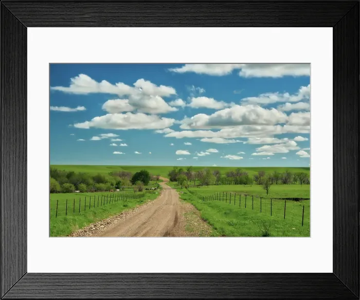 Framed Print : Winding road in Kansas Flint Hills Date: 06-01-2014 Framed Print : Winding road in Kansas Flint Hills Date: 06-01-2014
