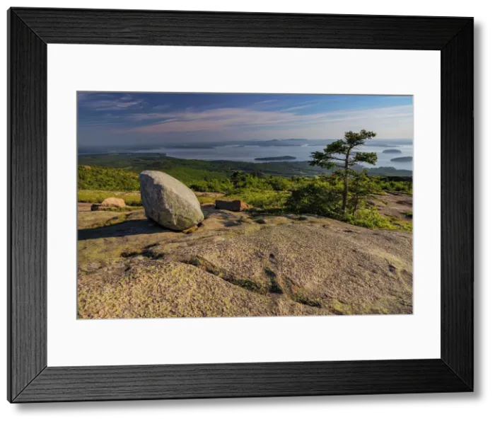 Framed Print : View from Cadillac Mountain looking down onto Frenchman Bay in Acadia National Park, Maine, USA Date: 21-06-2021 Framed Print : View from Cadillac Mountain looking down onto Frenchman Bay in Acadia National Park, Maine, USA Date: 21-06-2021