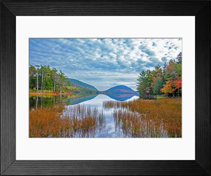 Framed Print : USA, New England, Maine, Acadia National Park and Jordon Pond on very calm Autumn day Date: 11-10-2013 Framed Print : USA, New England, Maine, Acadia National Park and Jordon Pond on very calm Autumn day Date: 11-10-2013