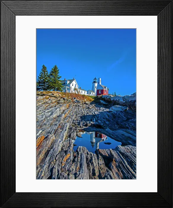 Framed Print : USA, New England, Maine, Pemaquid Point Lighthouse Date: 13-10-2013 Framed Print : USA, New England, Maine, Pemaquid Point Lighthouse Date: 13-10-2013