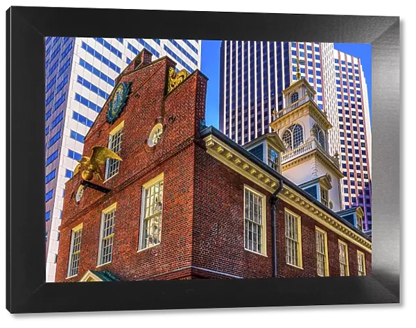 Faneuil Meeting Hall, Freedom Trail, Boston, Massachusetts. Meeting place American Revolution later Town Hall British government house during occupation. (Editorial Use Only) Date: 23-12-2020