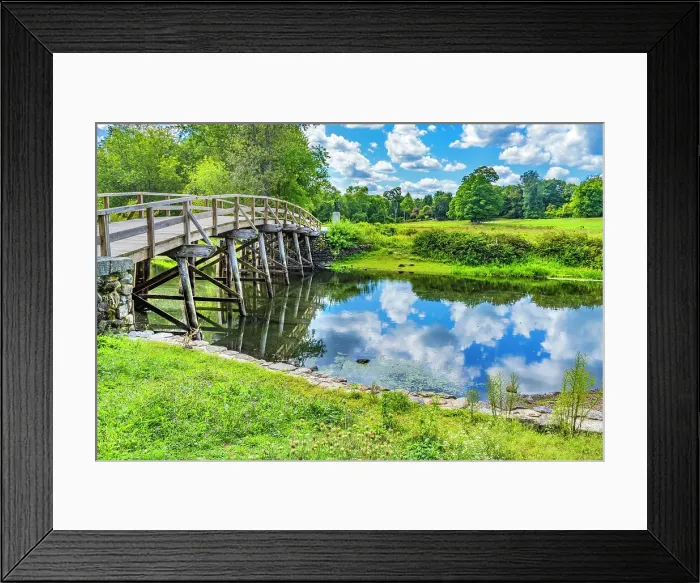 Framed Print : Old North Bridge Concord River Minute Man National Historical Park American Revolution Monument Massachusetts First Battle American Revolution. Statue by Daniel Chester French. (Editorial Use Only) Date: 29-12-2020 Framed Print : Old North Bridge Concord River Minute Man National Historical Park American Revolution Monument Massachusetts First Battle American Revolution. Statue by Daniel Chester French. (Editorial Use Only) Date: 29-12-2020