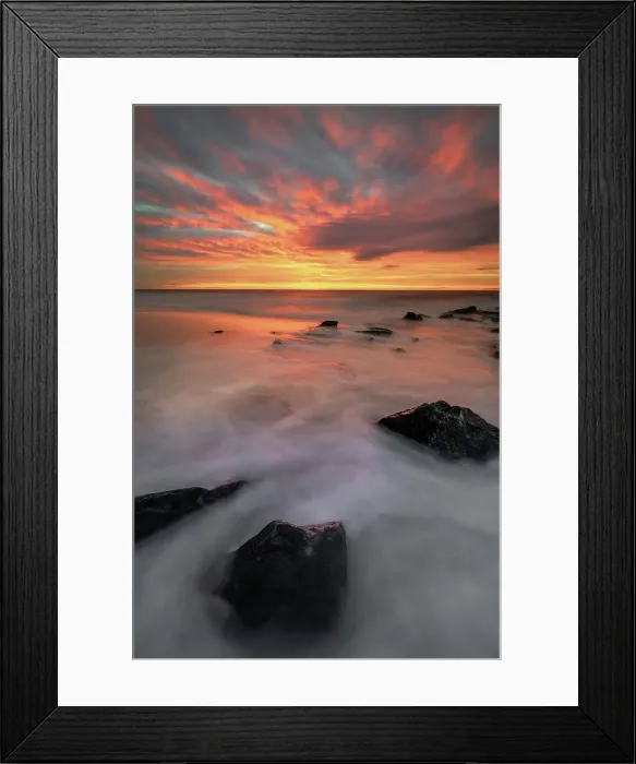 Framed Print : USA, New Jersey, Cape May National Seashore. Sunrise on rocky shore and ocean. Date: 28-12-2020 Framed Print : USA, New Jersey, Cape May National Seashore. Sunrise on rocky shore and ocean. Date: 28-12-2020