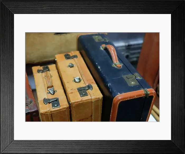 Framed Print : Vintage suitcases. Date: 29-12-2017