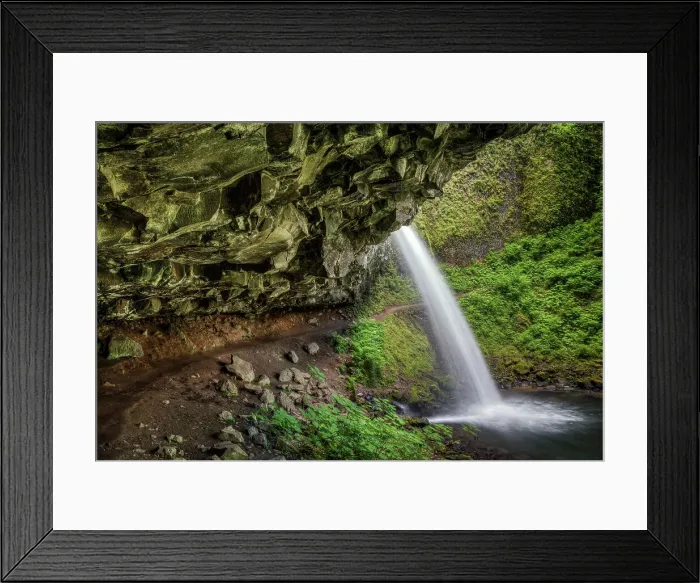 Framed Print : Ponytail Falls, Columbia River Gorge, Oregon Date: 17-06-2013 Framed Print : Ponytail Falls, Columbia River Gorge, Oregon Date: 17-06-2013