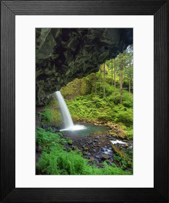 Framed Print : Ponytail Falls, Columbia River Gorge, Oregon Date: 17-06-2013 Framed Print : Ponytail Falls, Columbia River Gorge, Oregon Date: 17-06-2013