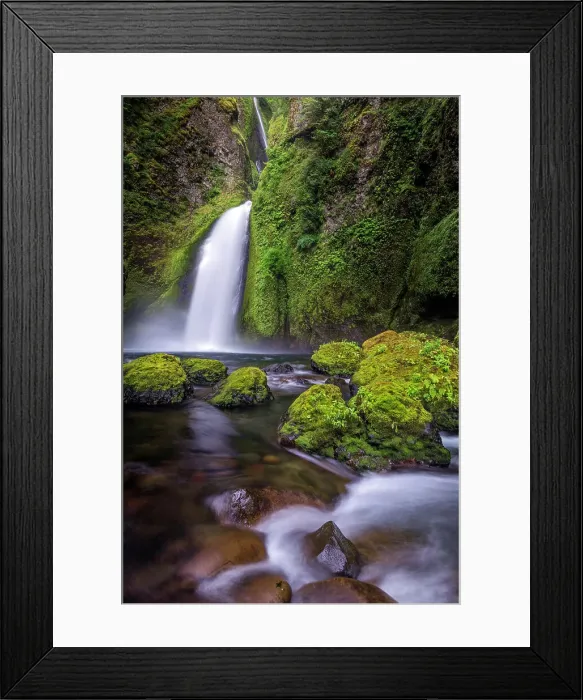 Framed Print : Wahclella Falls along Tanner Creek, Columbia River Gorge, Oregon Date: 18-06-2013 Framed Print : Wahclella Falls along Tanner Creek, Columbia River Gorge, Oregon Date: 18-06-2013