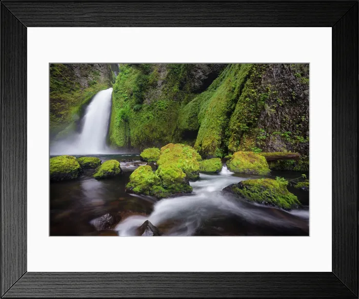 Framed Print : Wahclella Falls along Tanner Creek, Columbia River Gorge, Oregon Date: 18-06-2013 Framed Print : Wahclella Falls along Tanner Creek, Columbia River Gorge, Oregon Date: 18-06-2013