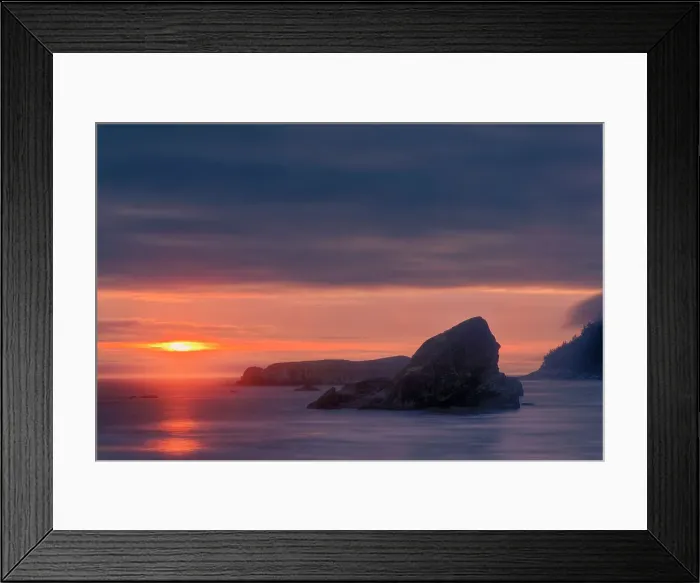Framed Print : Sunset along Samuel H. Boardman State Scenic Corridor, Oregon Date: 05-06-2009 Framed Print : Sunset along Samuel H. Boardman State Scenic Corridor, Oregon Date: 05-06-2009
