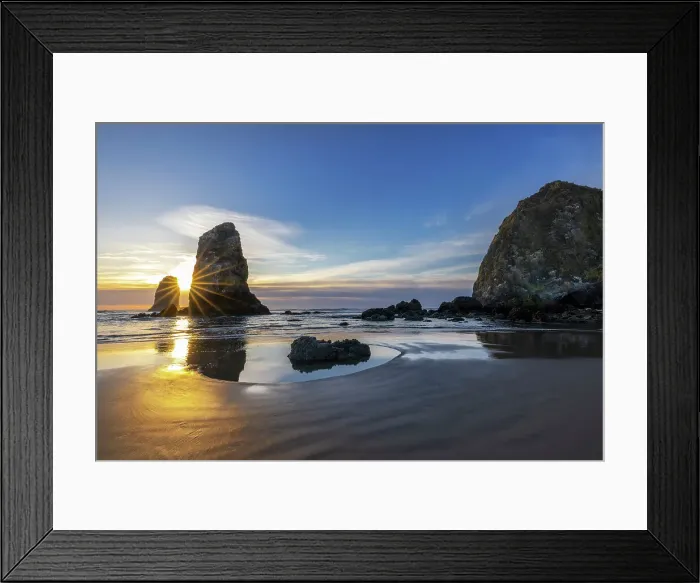 Framed Print : Haystack Rock Pinnacles at low tide in Cannon Beach, Oregon, USA Date: 07-10-2021 Framed Print : Haystack Rock Pinnacles at low tide in Cannon Beach, Oregon, USA Date: 07-10-2021
