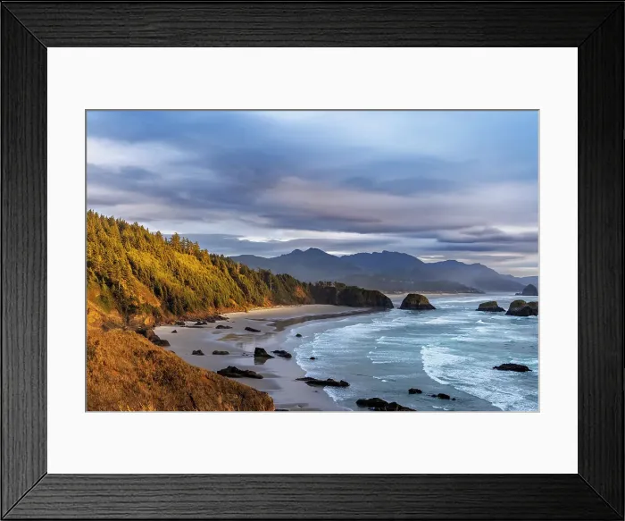 Framed Print : Crescent Beach at Ecola State Park in Cannon Beach, Oregon, USA Date: 08-10-2021 Framed Print : Crescent Beach at Ecola State Park in Cannon Beach, Oregon, USA Date: 08-10-2021