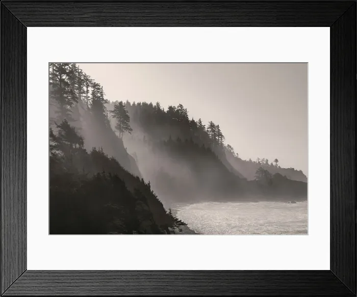 Framed Print : Sea mist rises along Indian Beach at Ecola State Park in Cannon Beach, Oregon, USA Date: 22-10-2021 Framed Print : Sea mist rises along Indian Beach at Ecola State Park in Cannon Beach, Oregon, USA Date: 22-10-2021