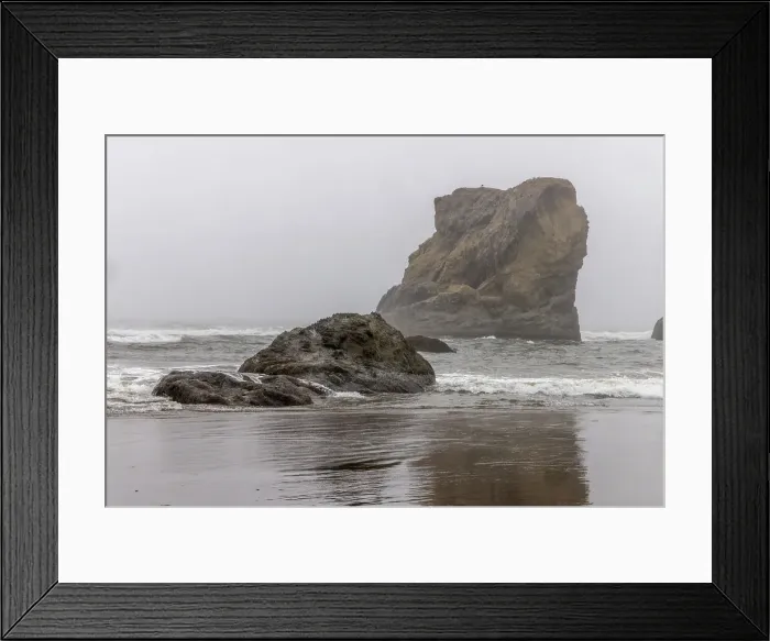 Framed Print : Usa, Oregon, Bandon. Bandon Beach, Late Afternoon at the Beach Date: 04-08-2021