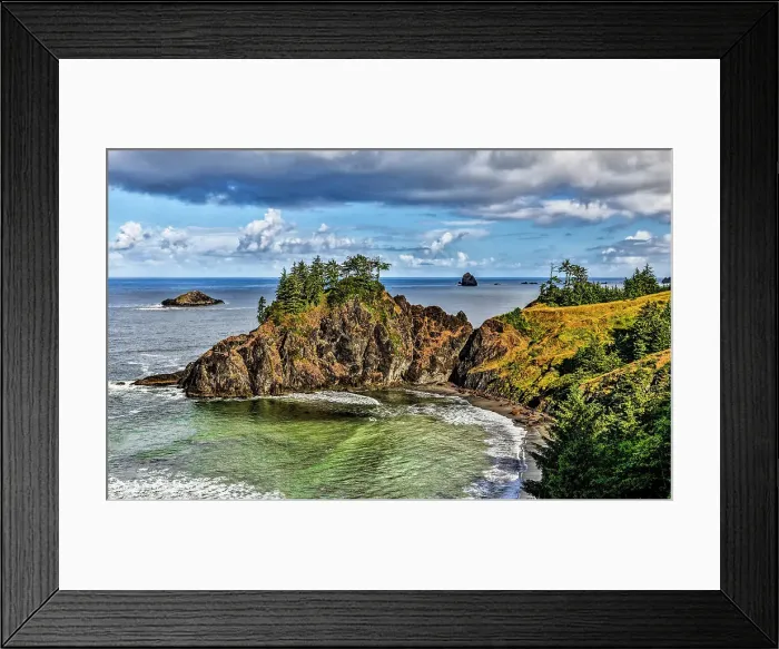 Framed Print : USA, Oregon, Cape Sebastian Date: 09-06-2018
