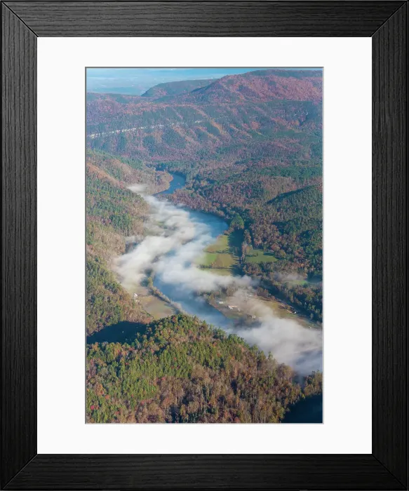 Framed Print : USA, Tennessee. Morning fog Hiwassee River, Blue Ridge fall color Date: 08-11-2020 Framed Print : USA, Tennessee. Morning fog Hiwassee River, Blue Ridge fall color Date: 08-11-2020