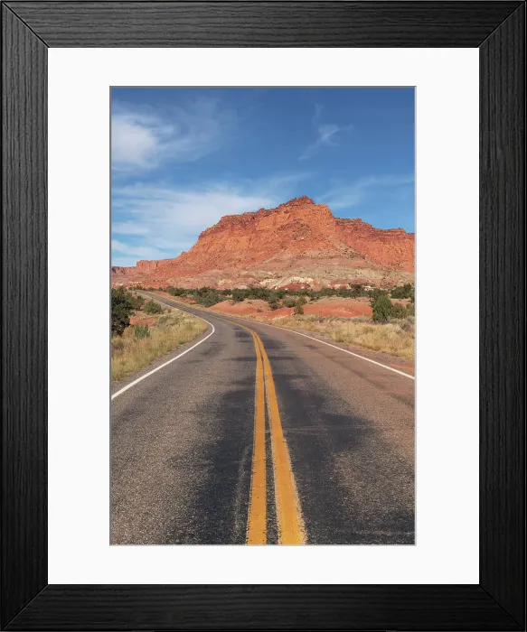 Framed Print : Utah, Highway 24 in Capitol Reef National Park Date: 17-10-2021