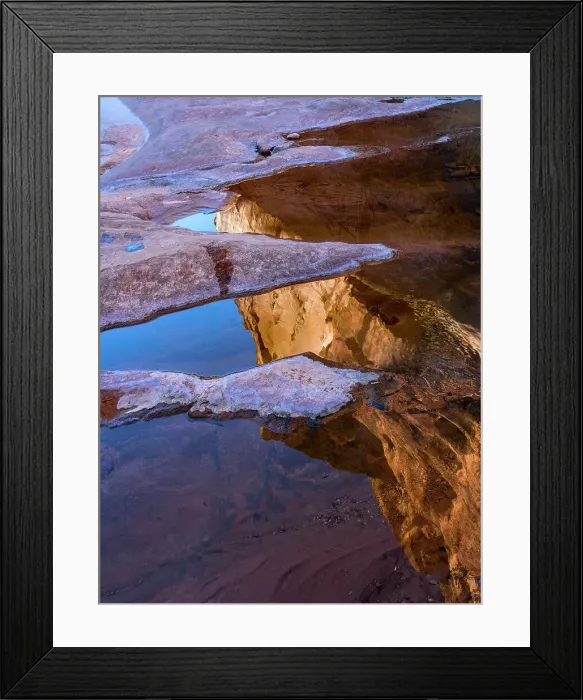 Framed Print : USA, Utah. Desert sandstone reflections, Hunter Canyon. Date: 30-10-2020 Framed Print : USA, Utah. Desert sandstone reflections, Hunter Canyon. Date: 30-10-2020