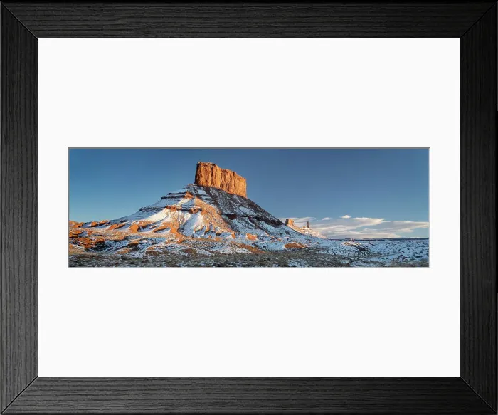 Framed Print : USA, Utah. Winter vista of Castleton Tower, the Rectory, and other mesas near Castle Valley and Moab. Date: 05-01-2021 Framed Print : USA, Utah. Winter vista of Castleton Tower, the Rectory, and other mesas near Castle Valley and Moab. Date: 05-01-2021