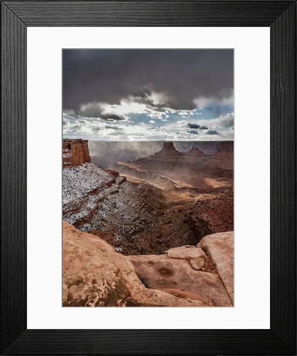 Framed Print : USA, Utah. Stormy canyons from the Bighorn Overlook trail at Dead Horse State Park. Date: 16-02-2021 Framed Print : USA, Utah. Stormy canyons from the Bighorn Overlook trail at Dead Horse State Park. Date: 16-02-2021