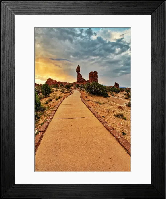 Framed Print : Arches National Park evening light. USA, Utah Date: 01-10-2006 Framed Print : Arches National Park evening light. USA, Utah Date: 01-10-2006