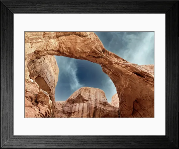 Framed Print : Double Arch. Arches National Park. Utah, USA. Date: 22-07-2021 Framed Print : Double Arch. Arches National Park. Utah, USA. Date: 22-07-2021