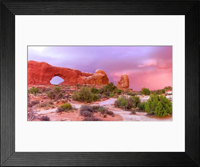 Framed Print : Windows. Arches National Park. Utah, USA. Date: 20-07-2021