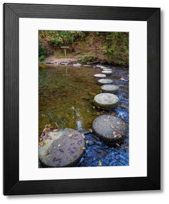 Framed Print : Otter Lake Creek stepping stones, Blue Ridge Parkway, Smoky Mountains, USA. Date: 04-10-2018 Framed Print : Otter Lake Creek stepping stones, Blue Ridge Parkway, Smoky Mountains, USA. Date: 04-10-2018