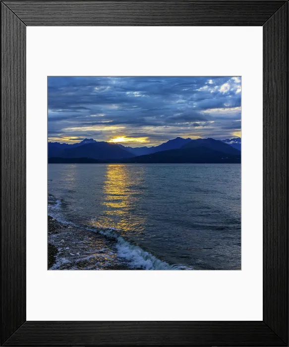 Framed Print : USA, Washington State, Seabeck. Hood Canal and Olympic Mountains sunset. Date: 04-09-2021 Framed Print : USA, Washington State, Seabeck. Hood Canal and Olympic Mountains sunset. Date: 04-09-2021
