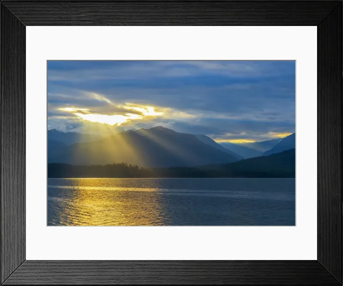 Framed Print : USA, Washington State, Seabeck. Sunburst over Hood Canal and Olympic Mountains at sunset. Date: 13-09-2021 Framed Print : USA, Washington State, Seabeck. Sunburst over Hood Canal and Olympic Mountains at sunset. Date: 13-09-2021
